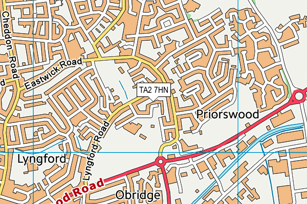 TA2 7HN map - OS VectorMap District (Ordnance Survey) TA2 7HN map - OS VectorMap District (Ordnance Survey)