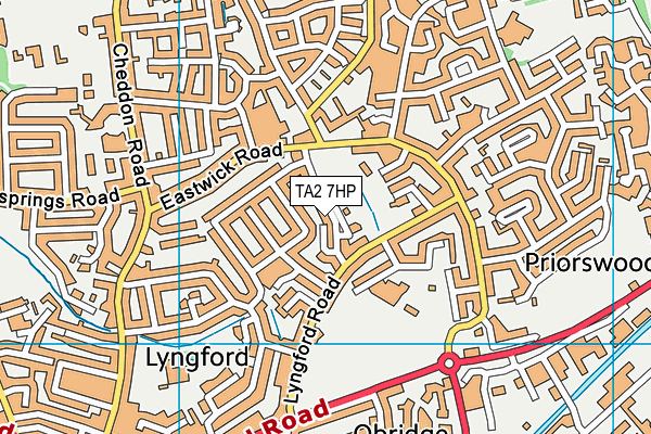 TA2 7HP map - OS VectorMap District (Ordnance Survey) TA2 7HP map - OS VectorMap District (Ordnance Survey)