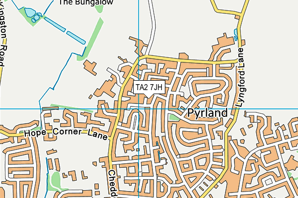 TA2 7JH map - OS VectorMap District (Ordnance Survey) TA2 7JH map - OS VectorMap District (Ordnance Survey)