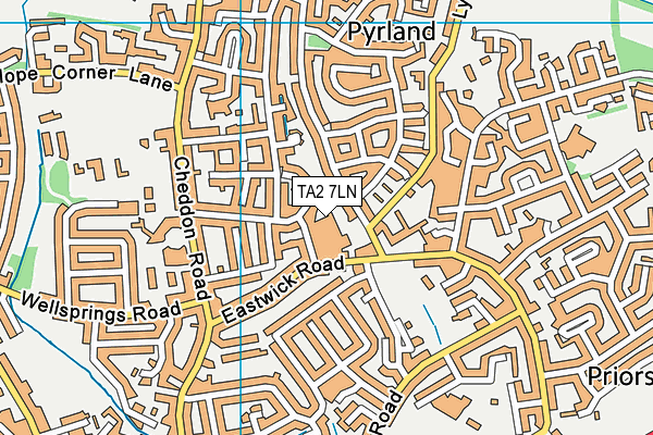TA2 7LN map - OS VectorMap District (Ordnance Survey) TA2 7LN map - OS VectorMap District (Ordnance Survey)