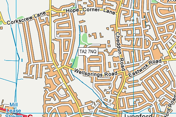 TA2 7NQ map - OS VectorMap District (Ordnance Survey) TA2 7NQ map - OS VectorMap District (Ordnance Survey)