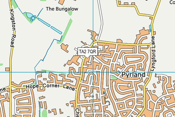 TA2 7QR map - OS VectorMap District (Ordnance Survey) TA2 7QR map - OS VectorMap District (Ordnance Survey)