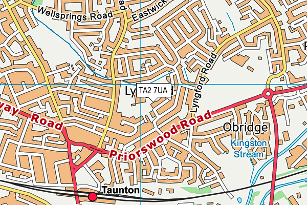 TA2 7UA map - OS VectorMap District (Ordnance Survey) TA2 7UA map - OS VectorMap District (Ordnance Survey)