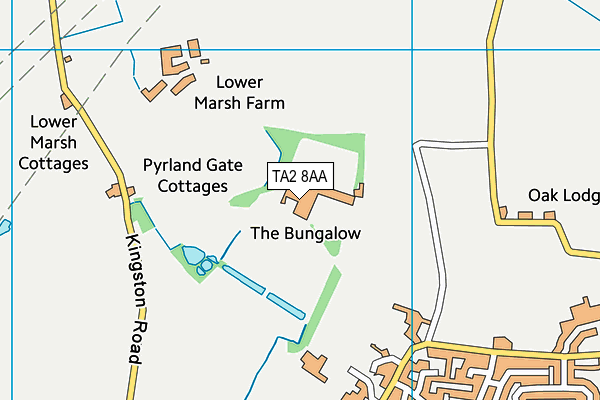 TA2 8AA map - OS VectorMap District (Ordnance Survey) TA2 8AA map - OS VectorMap District (Ordnance Survey)