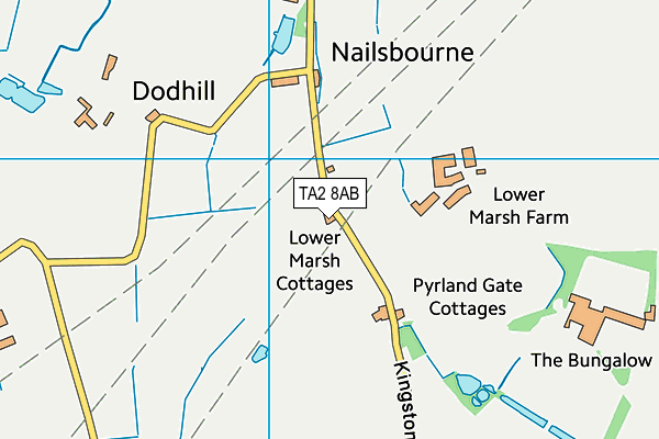 TA2 8AB map - OS VectorMap District (Ordnance Survey) TA2 8AB map - OS VectorMap District (Ordnance Survey)