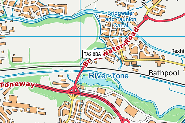 TA2 8BA map - OS VectorMap District (Ordnance Survey) TA2 8BA map - OS VectorMap District (Ordnance Survey)