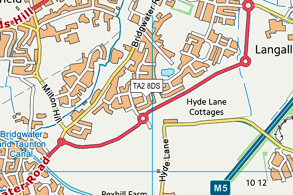 TA2 8DS map - OS VectorMap District (Ordnance Survey) TA2 8DS map - OS VectorMap District (Ordnance Survey)