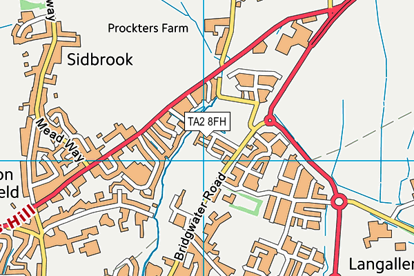 TA2 8FH map - OS VectorMap District (Ordnance Survey) TA2 8FH map - OS VectorMap District (Ordnance Survey)