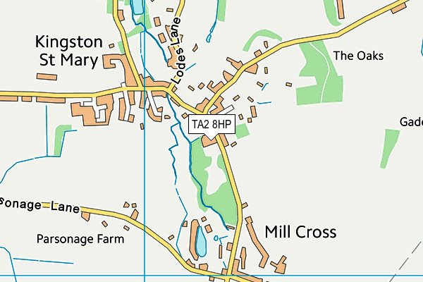 TA2 8HP map - OS VectorMap District (Ordnance Survey) TA2 8HP map - OS VectorMap District (Ordnance Survey)