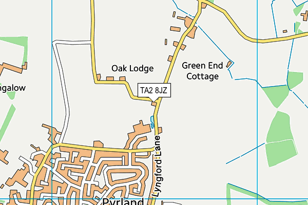TA2 8JZ map - OS VectorMap District (Ordnance Survey) TA2 8JZ map - OS VectorMap District (Ordnance Survey)