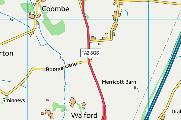 TA2 8QS map - OS VectorMap District (Ordnance Survey) TA2 8QS map - OS VectorMap District (Ordnance Survey)