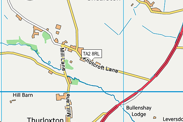 TA2 8RL map - OS VectorMap District (Ordnance Survey) TA2 8RL map - OS VectorMap District (Ordnance Survey)