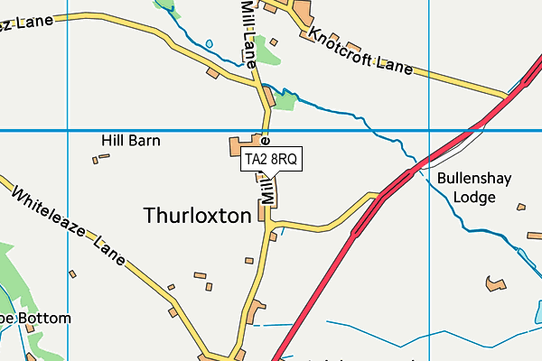 TA2 8RQ map - OS VectorMap District (Ordnance Survey)