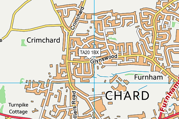TA20 1BX map - OS VectorMap District (Ordnance Survey) TA20 1BX map - OS VectorMap District (Ordnance Survey)