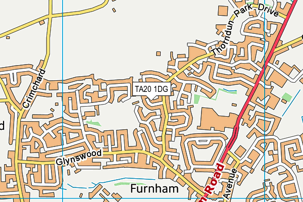 TA20 1DG map - OS VectorMap District (Ordnance Survey) TA20 1DG map - OS VectorMap District (Ordnance Survey)