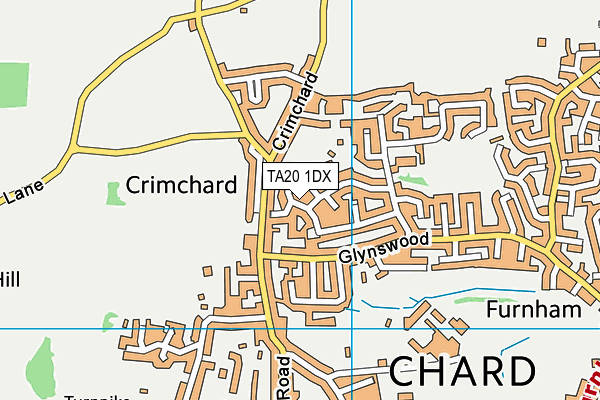 TA20 1DX map - OS VectorMap District (Ordnance Survey) TA20 1DX map - OS VectorMap District (Ordnance Survey)