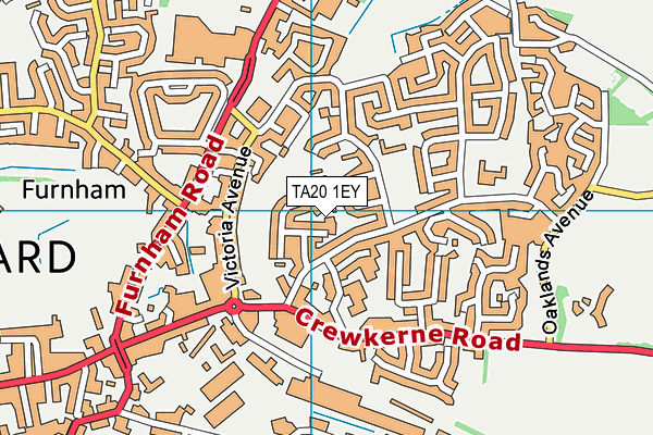 TA20 1EY map - OS VectorMap District (Ordnance Survey) TA20 1EY map - OS VectorMap District (Ordnance Survey)