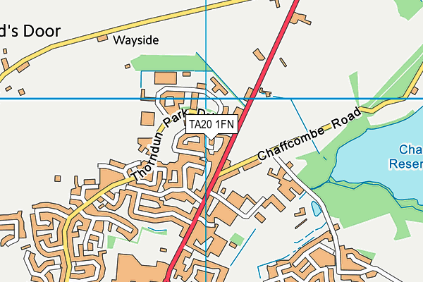 TA20 1FN map - OS VectorMap District (Ordnance Survey) TA20 1FN map - OS VectorMap District (Ordnance Survey)