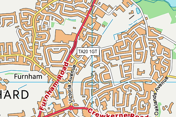 TA20 1GT map - OS VectorMap District (Ordnance Survey) TA20 1GT map - OS VectorMap District (Ordnance Survey)