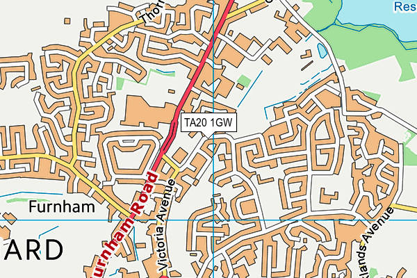 TA20 1GW map - OS VectorMap District (Ordnance Survey) TA20 1GW map - OS VectorMap District (Ordnance Survey)