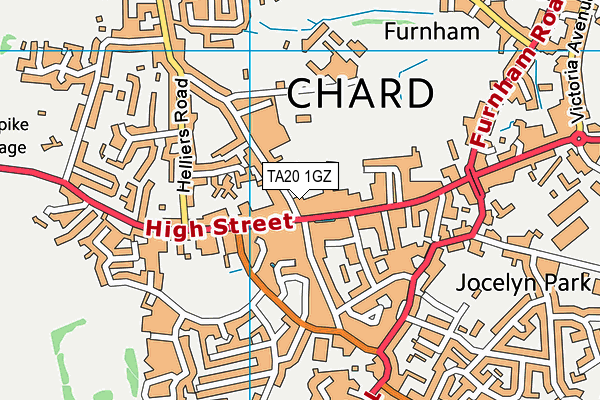 TA20 1GZ map - OS VectorMap District (Ordnance Survey) TA20 1GZ map - OS VectorMap District (Ordnance Survey)