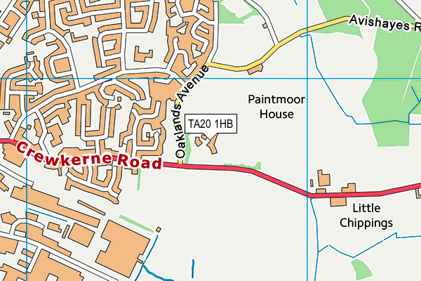 TA20 1HB map - OS VectorMap District (Ordnance Survey) TA20 1HB map - OS VectorMap District (Ordnance Survey)