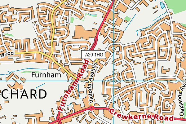 TA20 1HG map - OS VectorMap District (Ordnance Survey) TA20 1HG map - OS VectorMap District (Ordnance Survey)