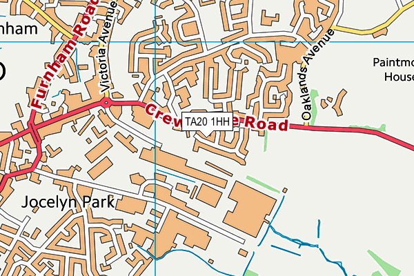 TA20 1HH map - OS VectorMap District (Ordnance Survey) TA20 1HH map - OS VectorMap District (Ordnance Survey)