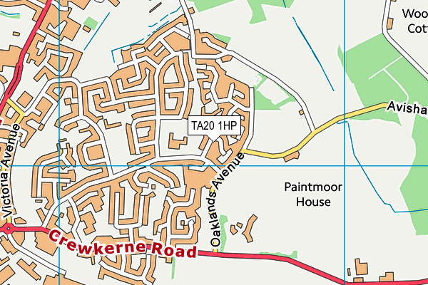 TA20 1HP map - OS VectorMap District (Ordnance Survey)