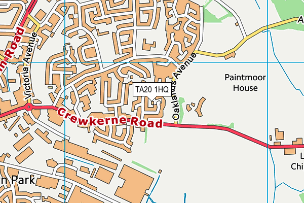 TA20 1HQ map - OS VectorMap District (Ordnance Survey) TA20 1HQ map - OS VectorMap District (Ordnance Survey)