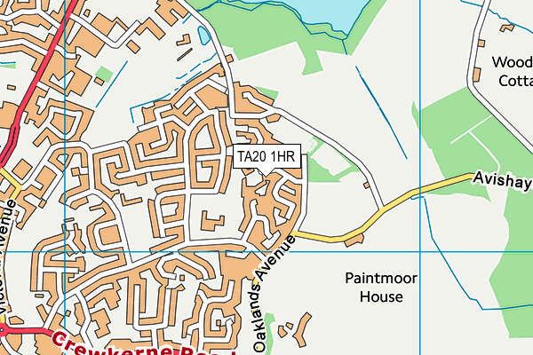 TA20 1HR map - OS VectorMap District (Ordnance Survey) TA20 1HR map - OS VectorMap District (Ordnance Survey)