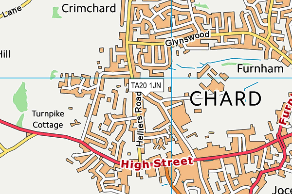 TA20 1JN map - OS VectorMap District (Ordnance Survey) TA20 1JN map - OS VectorMap District (Ordnance Survey)