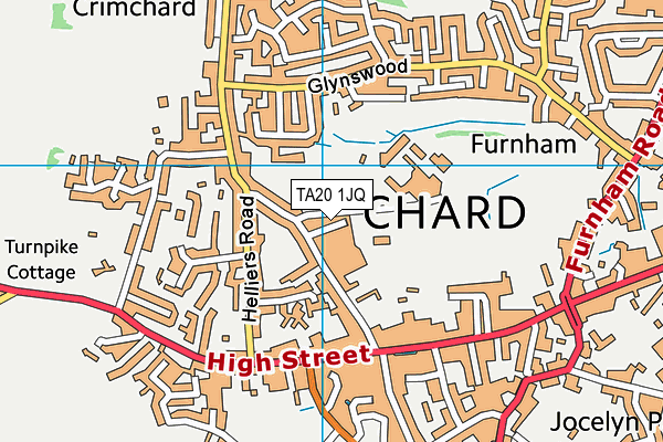 TA20 1JQ map - OS VectorMap District (Ordnance Survey)