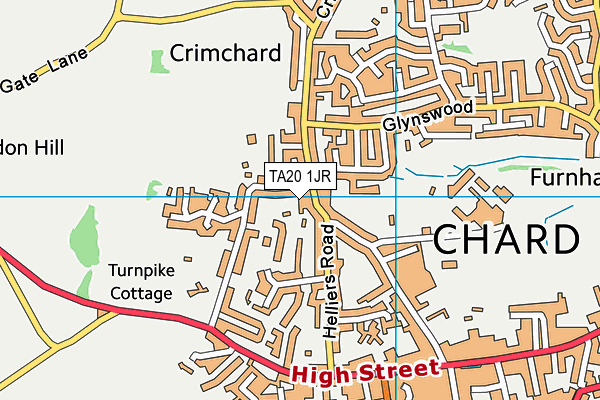 TA20 1JR map - OS VectorMap District (Ordnance Survey) TA20 1JR map - OS VectorMap District (Ordnance Survey)