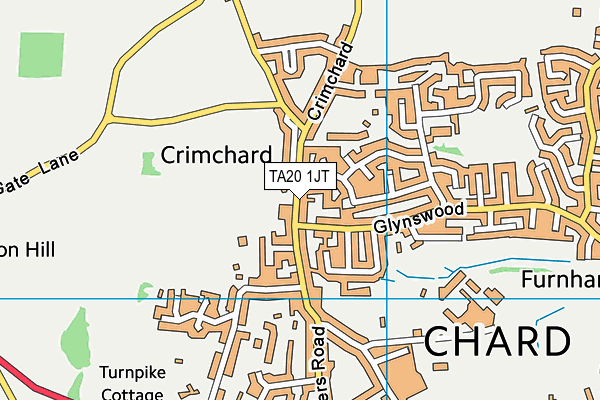 TA20 1JT map - OS VectorMap District (Ordnance Survey) TA20 1JT map - OS VectorMap District (Ordnance Survey)