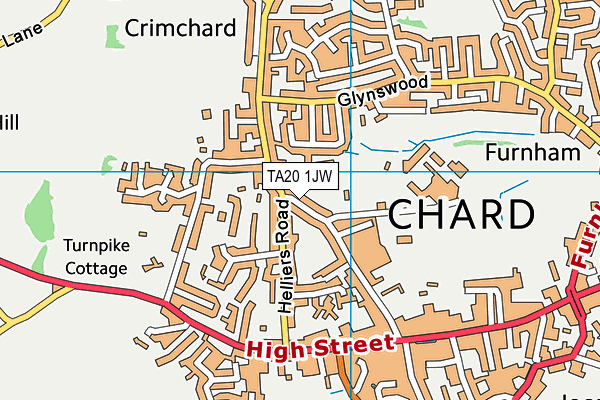 TA20 1JW map - OS VectorMap District (Ordnance Survey) TA20 1JW map - OS VectorMap District (Ordnance Survey)