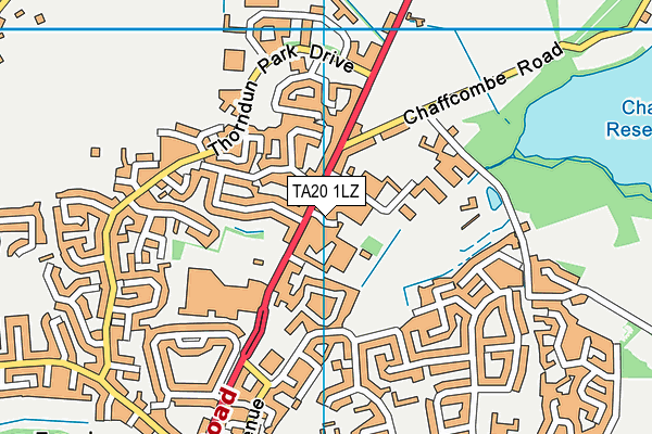 TA20 1LZ map - OS VectorMap District (Ordnance Survey) TA20 1LZ map - OS VectorMap District (Ordnance Survey)