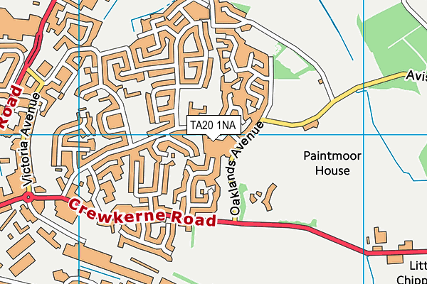 TA20 1NA map - OS VectorMap District (Ordnance Survey) TA20 1NA map - OS VectorMap District (Ordnance Survey)