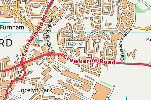 TA20 1NF map - OS VectorMap District (Ordnance Survey) TA20 1NF map - OS VectorMap District (Ordnance Survey)