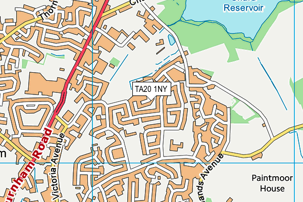 TA20 1NY map - OS VectorMap District (Ordnance Survey) TA20 1NY map - OS VectorMap District (Ordnance Survey)