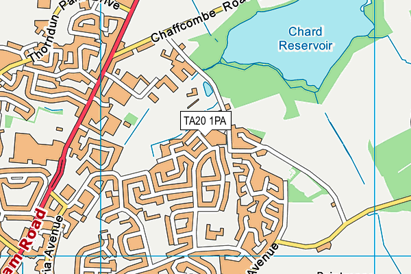 TA20 1PA map - OS VectorMap District (Ordnance Survey) TA20 1PA map - OS VectorMap District (Ordnance Survey)