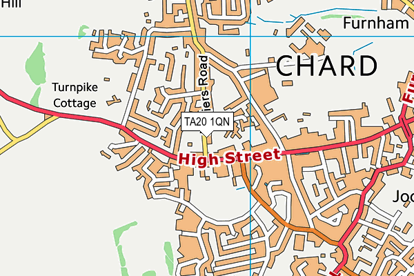 TA20 1QN map - OS VectorMap District (Ordnance Survey) TA20 1QN map - OS VectorMap District (Ordnance Survey)