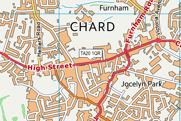 TA20 1QR map - OS VectorMap District (Ordnance Survey) TA20 1QR map - OS VectorMap District (Ordnance Survey)