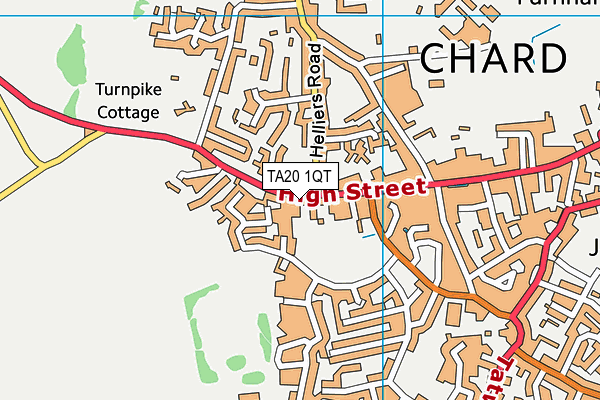 TA20 1QT map - OS VectorMap District (Ordnance Survey)
