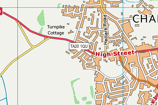 TA20 1QU map - OS VectorMap District (Ordnance Survey) TA20 1QU map - OS VectorMap District (Ordnance Survey)