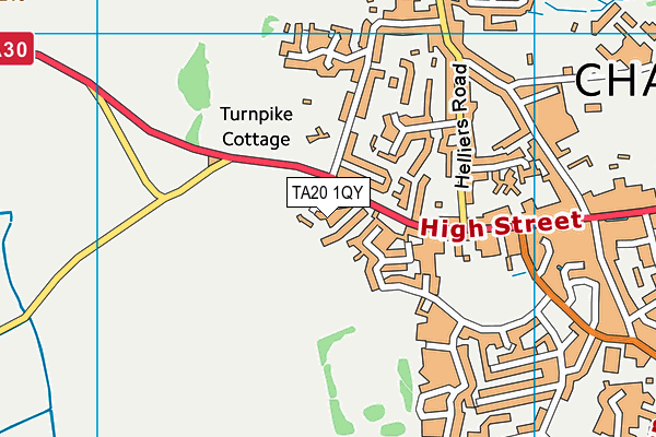 TA20 1QY map - OS VectorMap District (Ordnance Survey) TA20 1QY map - OS VectorMap District (Ordnance Survey)