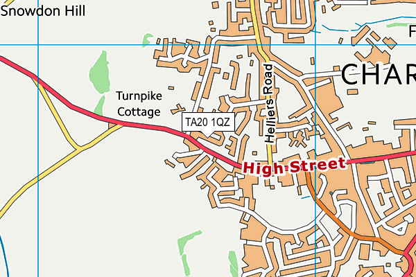 TA20 1QZ map - OS VectorMap District (Ordnance Survey) TA20 1QZ map - OS VectorMap District (Ordnance Survey)