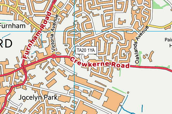 TA20 1YA map - OS VectorMap District (Ordnance Survey) TA20 1YA map - OS VectorMap District (Ordnance Survey)