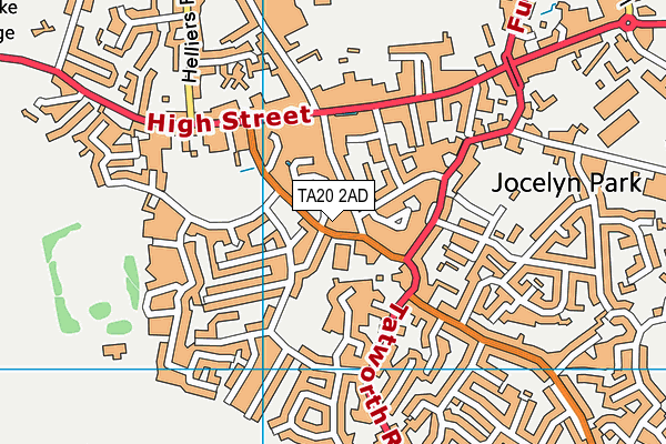 TA20 2AD map - OS VectorMap District (Ordnance Survey) TA20 2AD map - OS VectorMap District (Ordnance Survey)