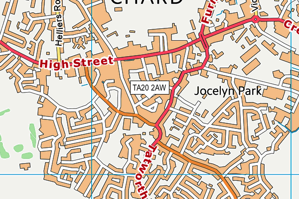 TA20 2AW map - OS VectorMap District (Ordnance Survey) TA20 2AW map - OS VectorMap District (Ordnance Survey)